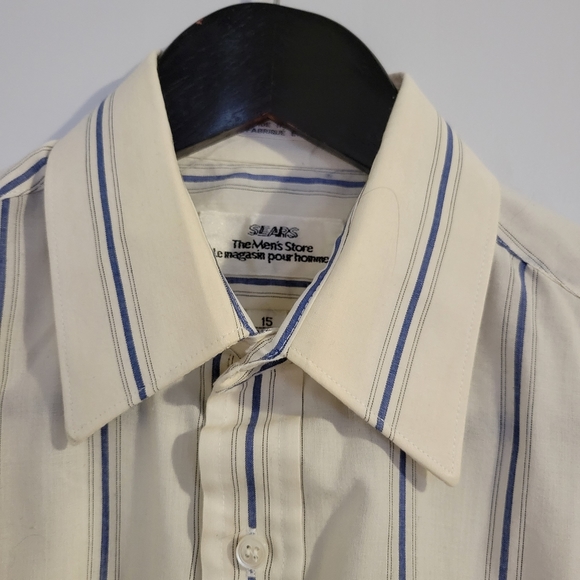 Sears the men's store vintage long sleeve striped button front shirt - Picture 7 of 10